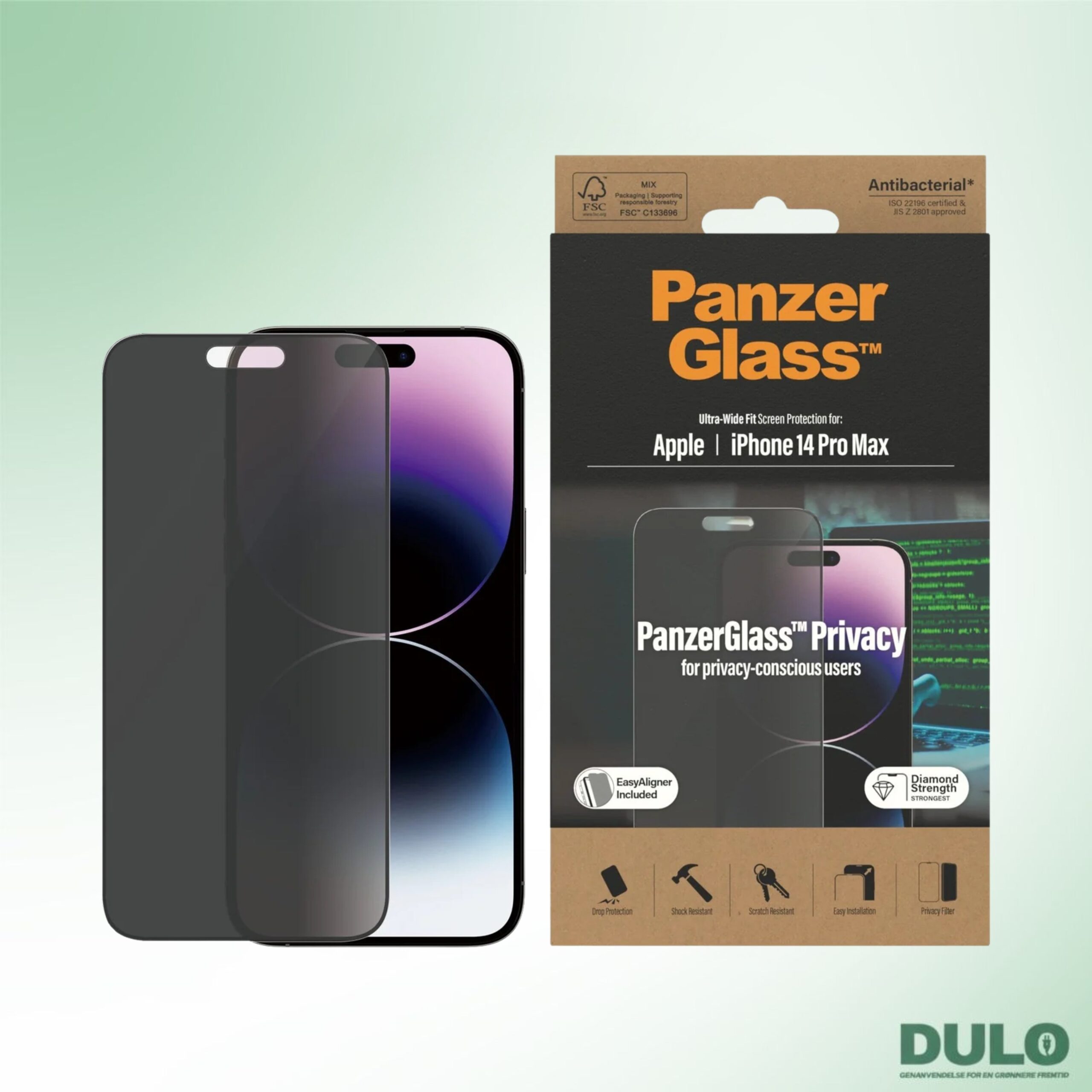 PanzerGlass® Skærmbeskyttelse Privacy iPhone 14 Pro Max